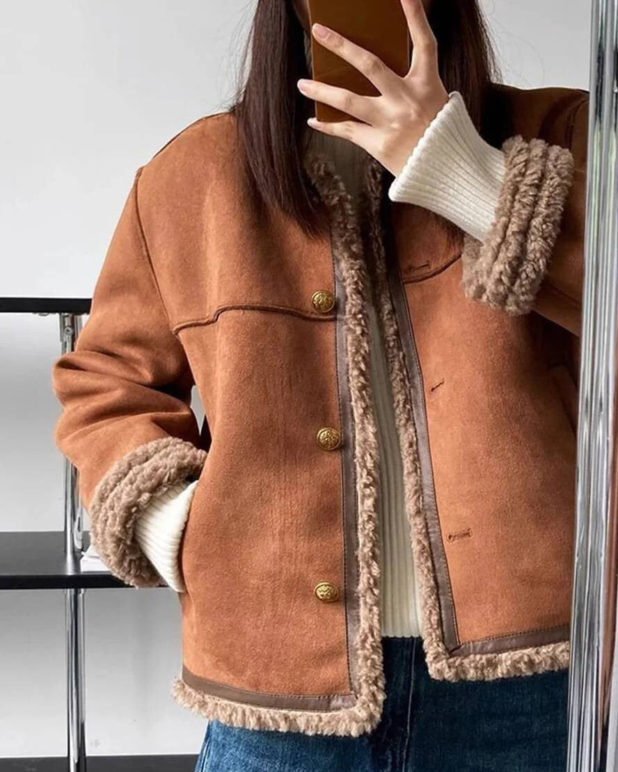 Cora | Veste en Peau Lainée