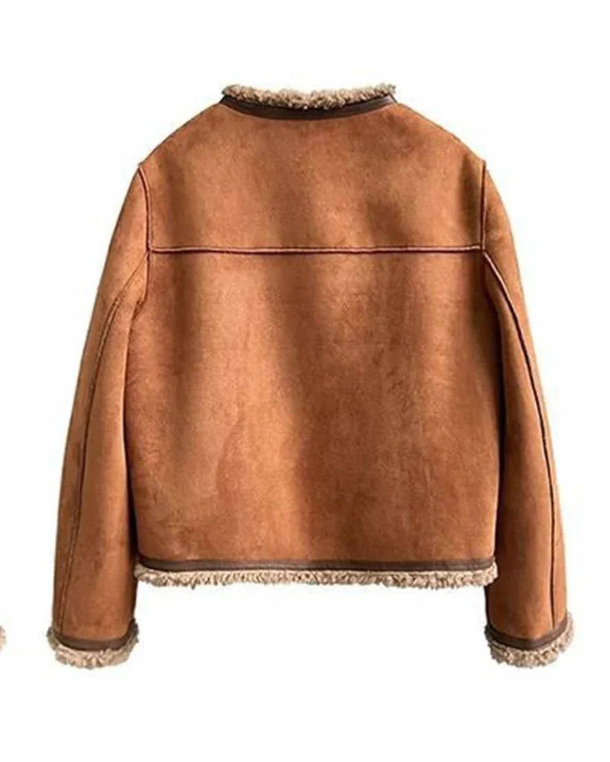 Cora | Veste en Peau Lainée