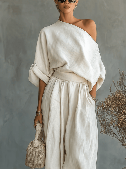 Mila™ | Ensemble 2 pièces à encolure bardot