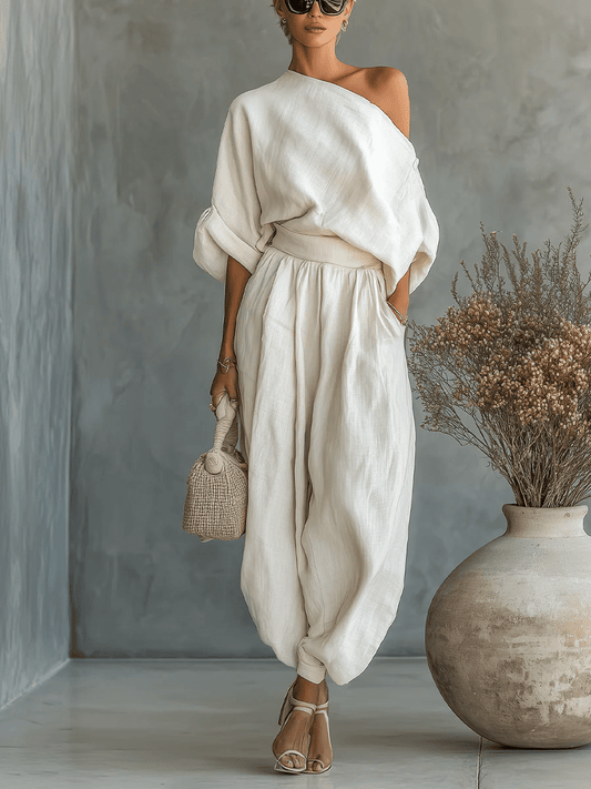 Mila™ | Ensemble 2 pièces à encolure bardot