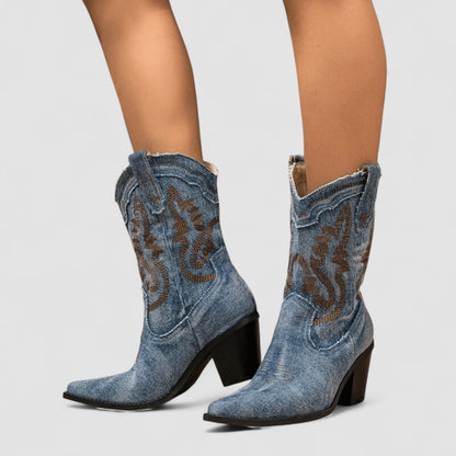 Carolina | Bottines Western Brodées