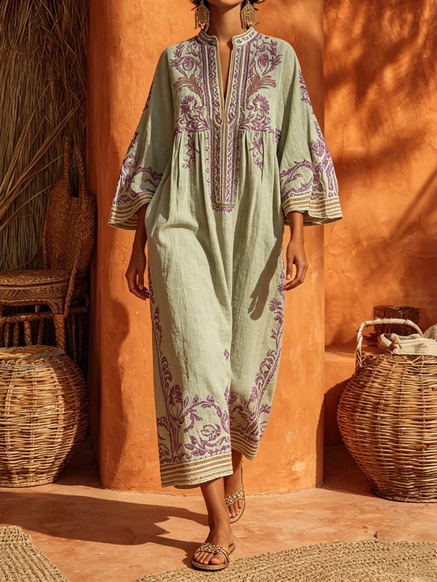 ZAHARA | Robe maxi fleurie bohème