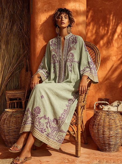 ZAHARA | Robe maxi fleurie bohème