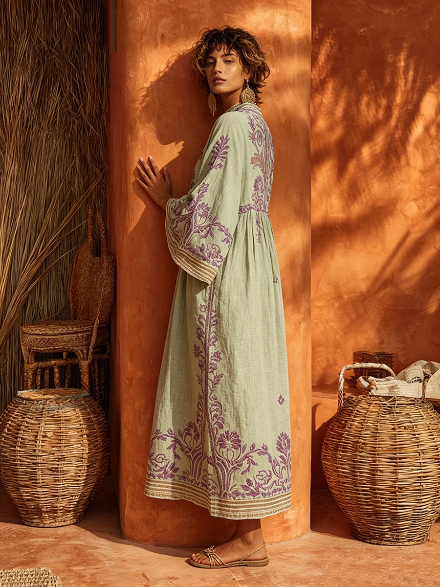 ZAHARA | Robe maxi fleurie bohème