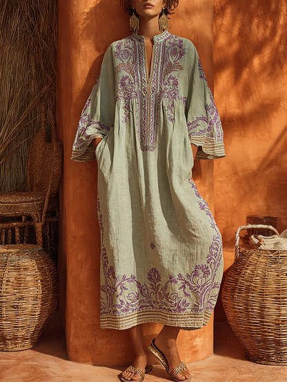 ZAHARA | Robe maxi fleurie bohème