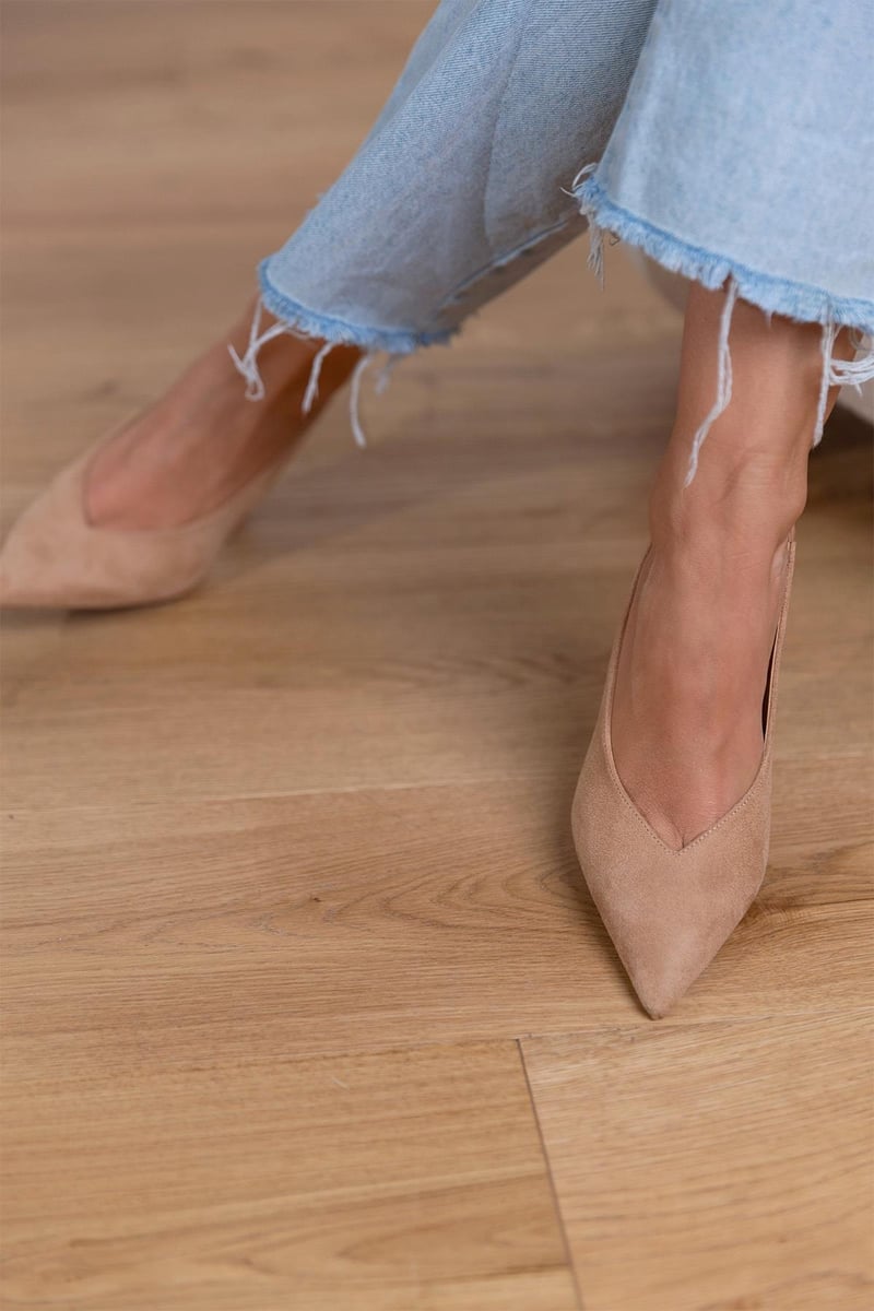 Talons kitten pointus Beige unis