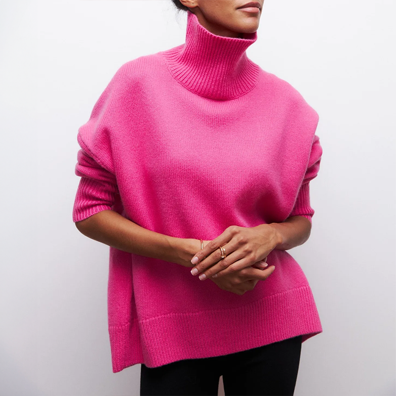 Amelia | Pull Col Roulé Élégant