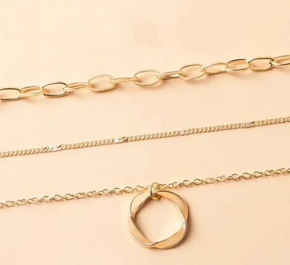 Ludovica | Collier Doré Multirang à Pendentif