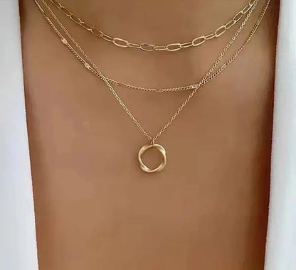 Ludovica | Collier Doré Multirang à Pendentif