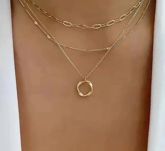Ludovica | Collier Doré Multirang à Pendentif